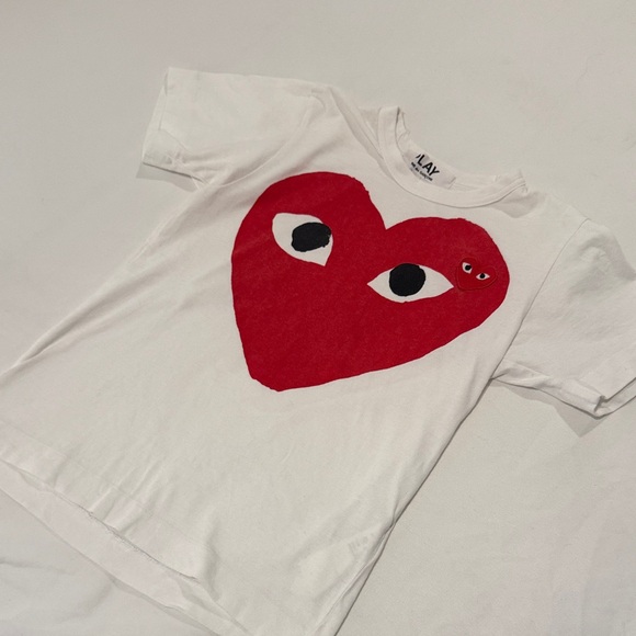 Comme des Garcons PLAY Other - Comme des Garcons PLAY Kids Tee - White & Red Heart